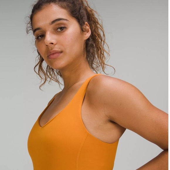 LULULEMON Align™ Bodysuit 8" AUTUMN ORANGE NWT! SZ 6 - Picture 2 of 8